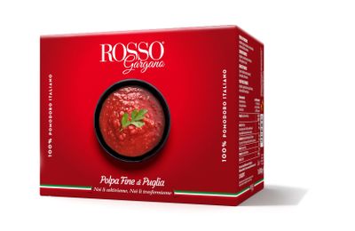 Томаты Rosso Gargano Polpa очищенные давленые в собственном соку, 10 кг